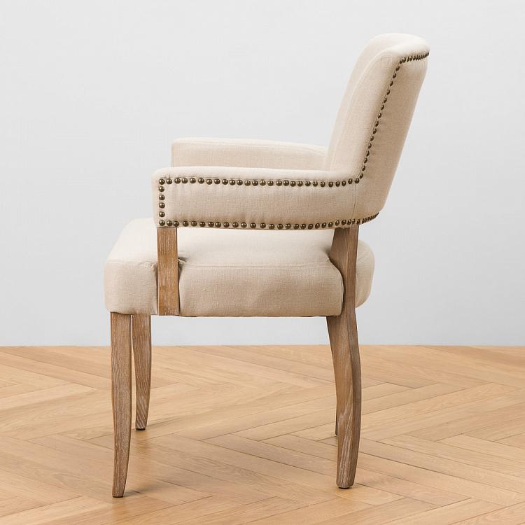 Стул Ньюпорт с подлокотниками, песочные ножки Newport Dining Chair, Oak Sandwashed