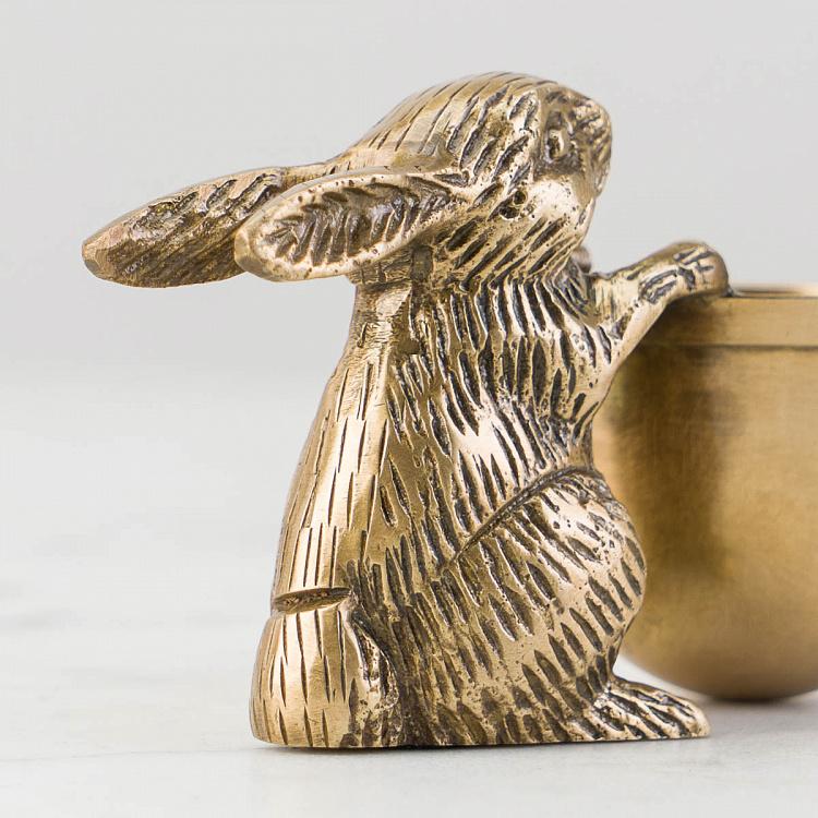 Латунная подставка для яйца Кролик Brass Rabbit With Eggcup