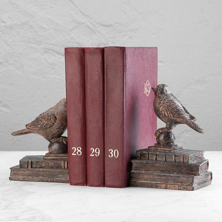 Набор из двух держателей для книг Птицы Bookend Birds