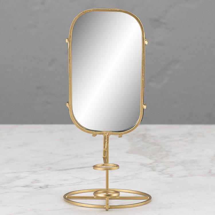 Настольное зеркало с подсвечником Candle Stand Metal Circles With Mirror