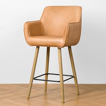 Coffee Barstool, Oak Brown