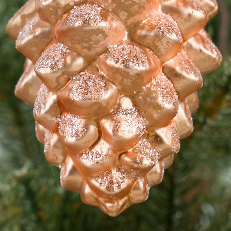 Ёлочная игрушка Янтарная шишка Cone Amber 12 cm