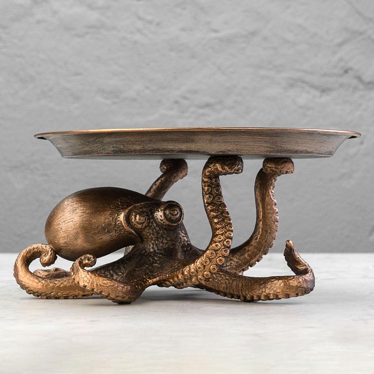 Круглый поднос-тортовница Осьминог Octopus Tray On Base