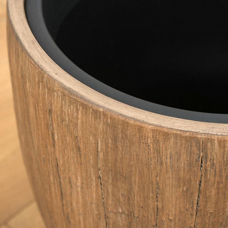Кашпо-чаша Эффектори, светлый дуб, L Effectory Wood Bowl Pot Light Oak Large