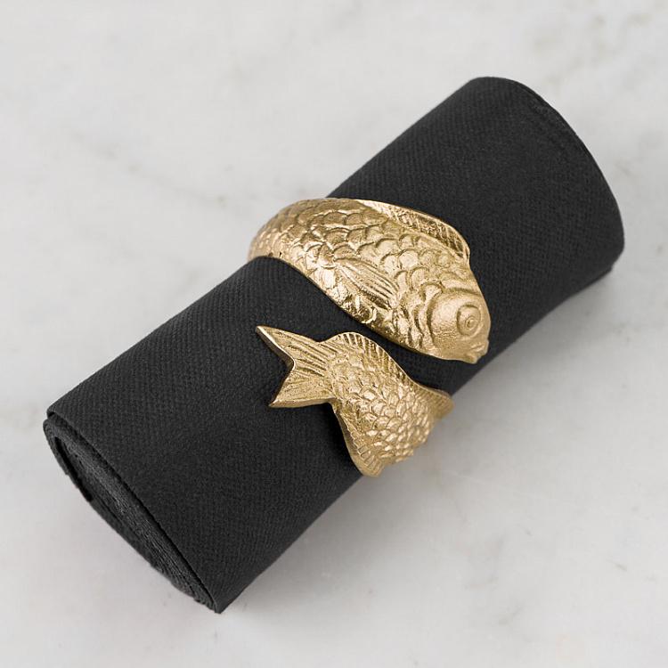 Кольцо для салфетки Золотая рыбка Goldfish Napking Ring Gold