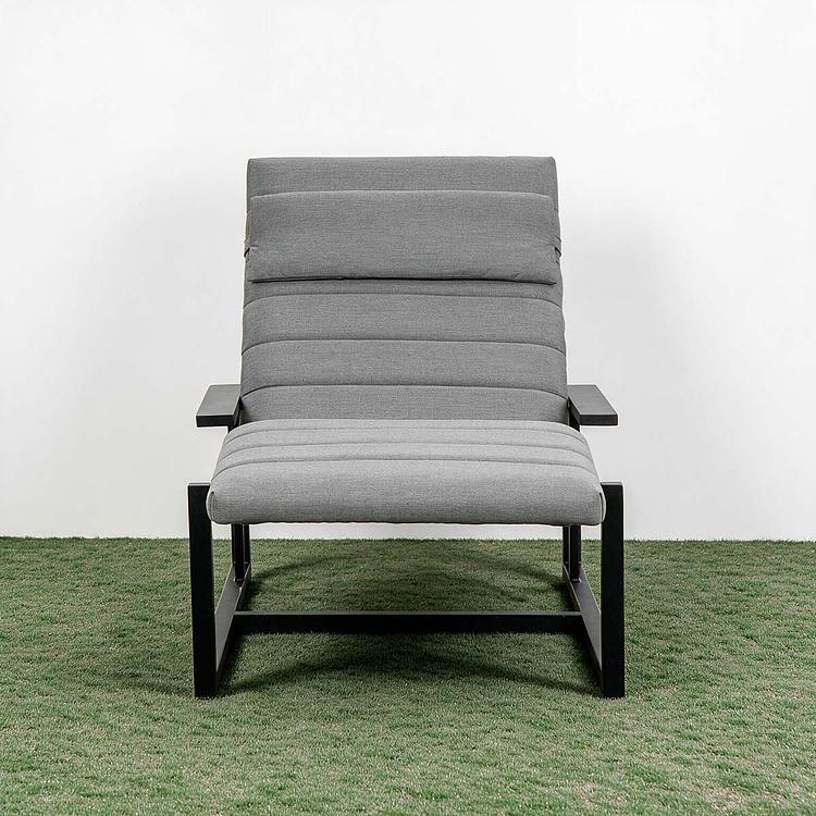 Садовый шезлонг-лежак Roxy Lounger, Black акриловая ткань Flanelle - ракурс 3