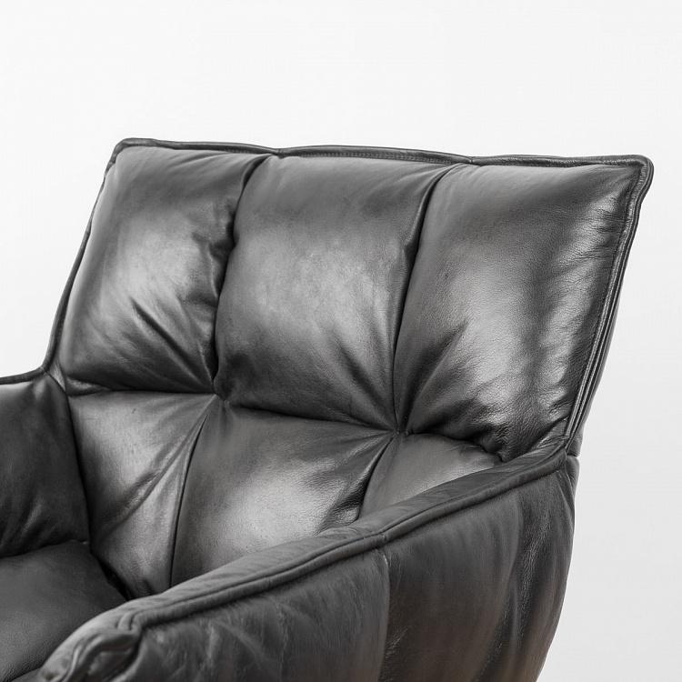 Вращающееся кресло Центр, чёрные матовые ножки Center Swivel Armchair, Black Matt Metal RM