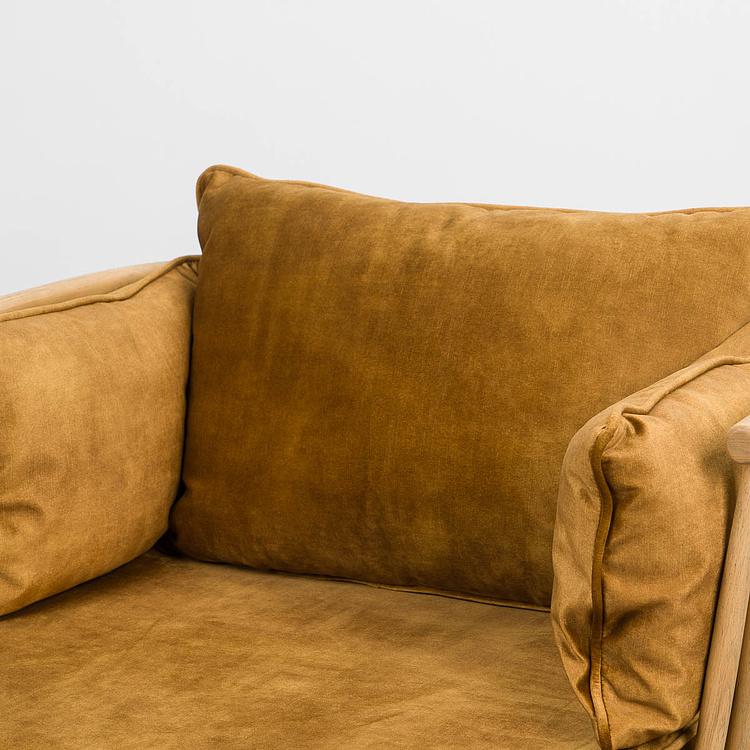 Кресло Maldives Chair, Bleached Oak ткань Autumn Brown Light - ракурс 6