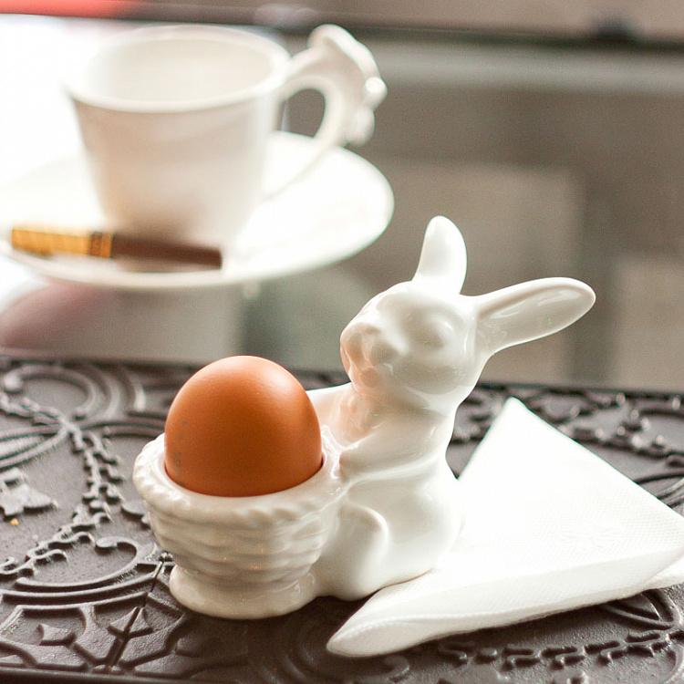 Подставка для яйца Кролик с корзинкой Rabbit With The Basket Egg Holder