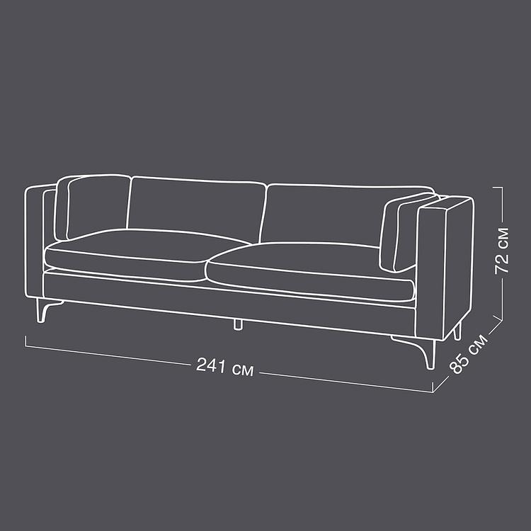 Трёхместный диван Dwell 3 Seater натуральная кожа Napinha Camel - ракурс 17