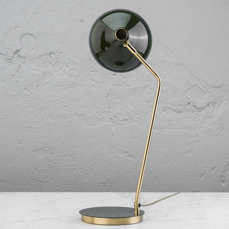 Оливково-золотая настольная рабочая лампа Olive Green And Gold Desk Lamp