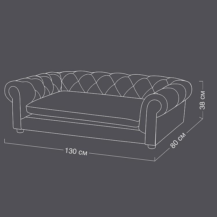 Диван для питомца Westminster Dog Bed натуральная кожа Safari Nutmeg - ракурс 18