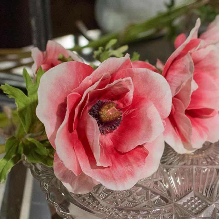 Искусственный цветок Розовая анемона, 55 см Anemone L. With Polybag Pink 55 cm