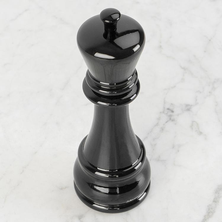 Мельница для специй Чёрный шахматный король Chess King Spice Mill Black