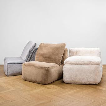 Кресло Lomfy Chair искусственный мех Big Bear Taupe - ракурс 9