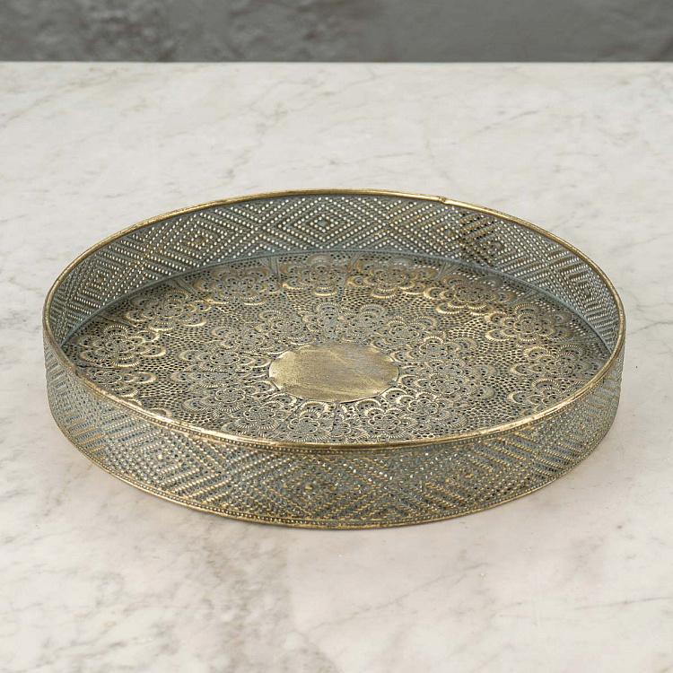 Металлический поднос, M Tray Metal Gold Medium