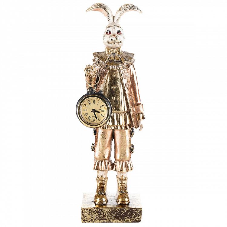 Rabbit Figurine With Clock