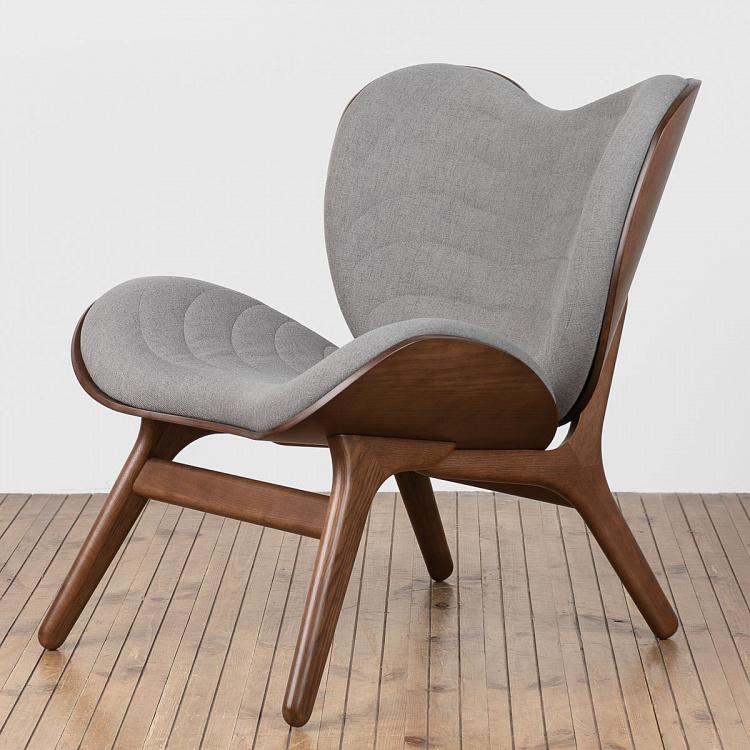 A Conversation Piece Lounge Chair Low, Dark Oak