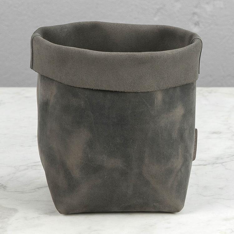 Кожаная корзина для хранения Leather Storage Basket