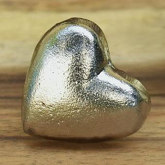 Heart Knob Silver