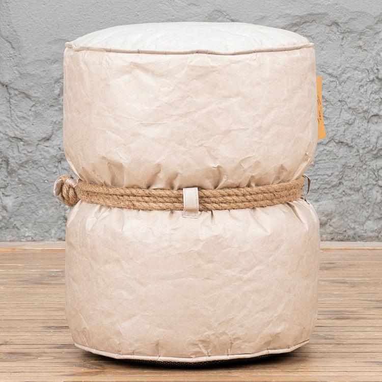 Пуфик Куронн цвета пергамент Couronnes Footstool Rice White