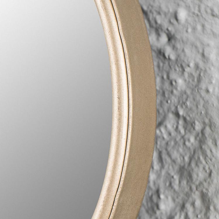 Настенное висящее на кольце зеркало серебряного цвета Hanging Silver Metal Mirror