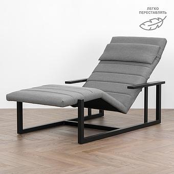 Садовый шезлонг-лежак Roxy Lounger, Black акриловая ткань Flanelle