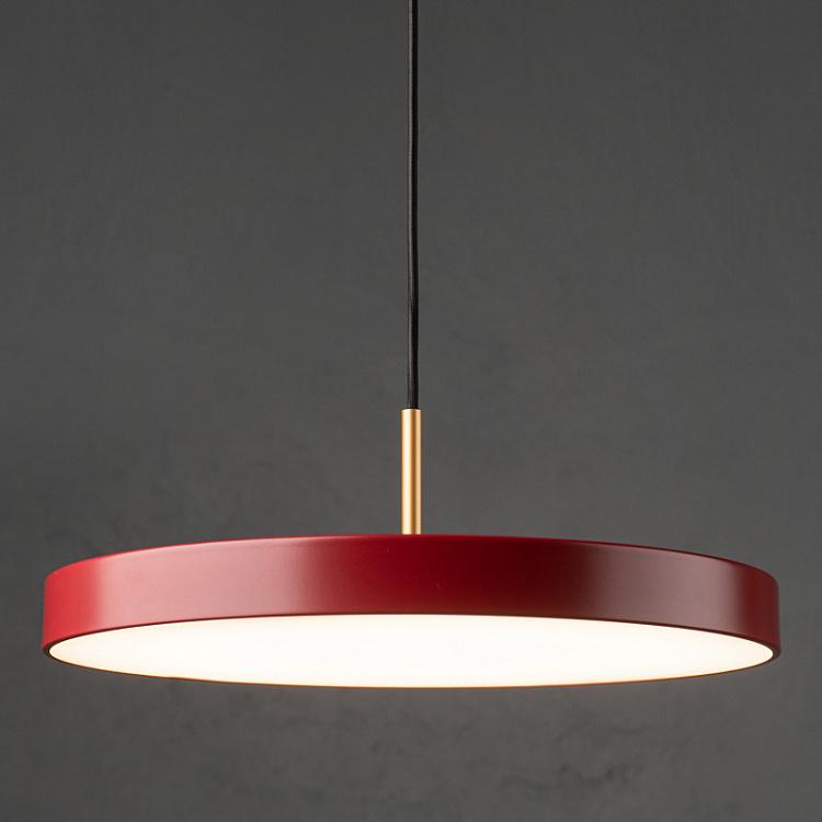 Рубиново-красный светодиодный подвесной светильник Астерия с укороченным проводом Asteria Hanging Lamp Ruby Red Short Cord
