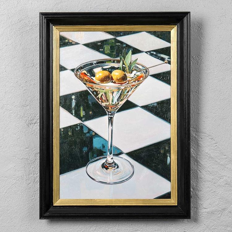 Картина в раме Бокал мартини Glass Of Martini Painting
