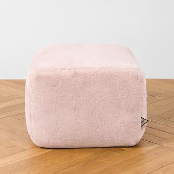 Пуфик Alaska Rectangular Pouf Small искусственный мех Big Bear Pink - ракурс 4