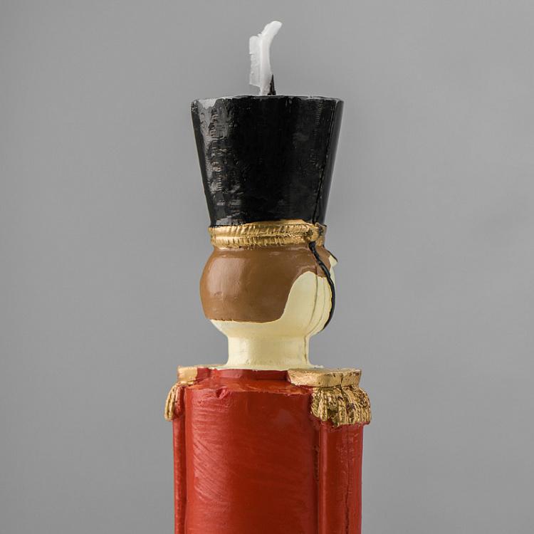 Свеча Солдат в красной форме Paraffin Candle Soldier In Red Uniform