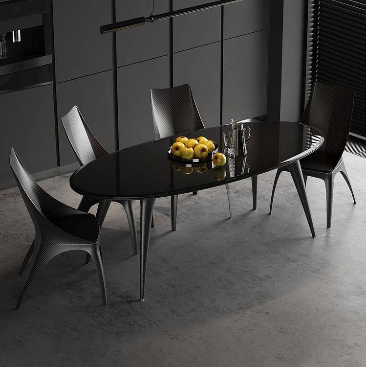 Стул из карбона Кавалло Cavallo Dining Chair, Carbon