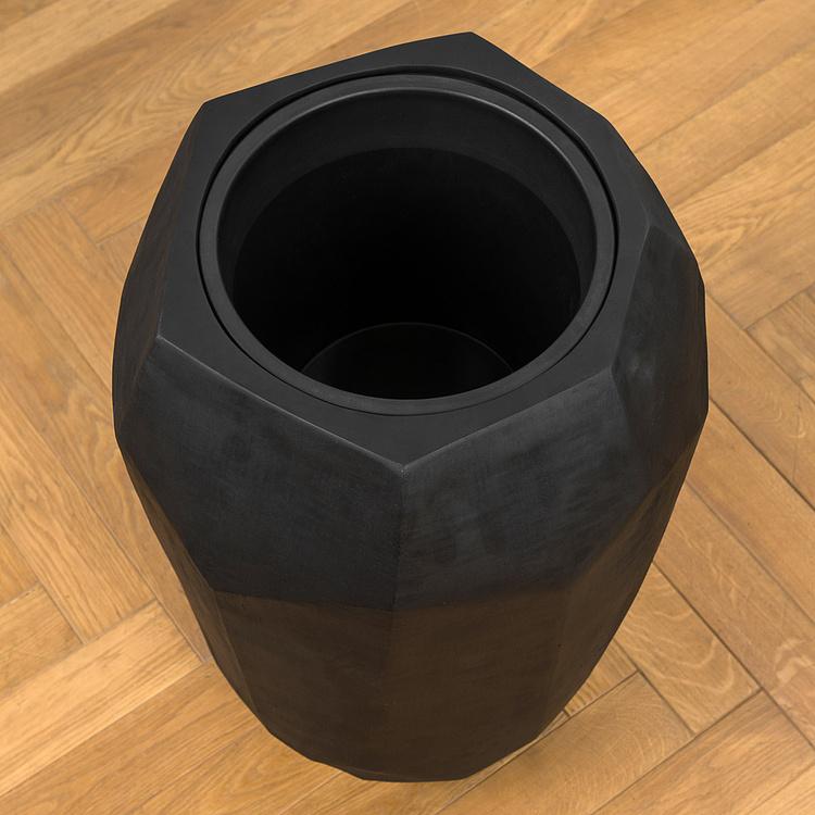 Кашпо Effectory Anthra Polyhedron Tall Pot Anthracite Small - ракурс 2