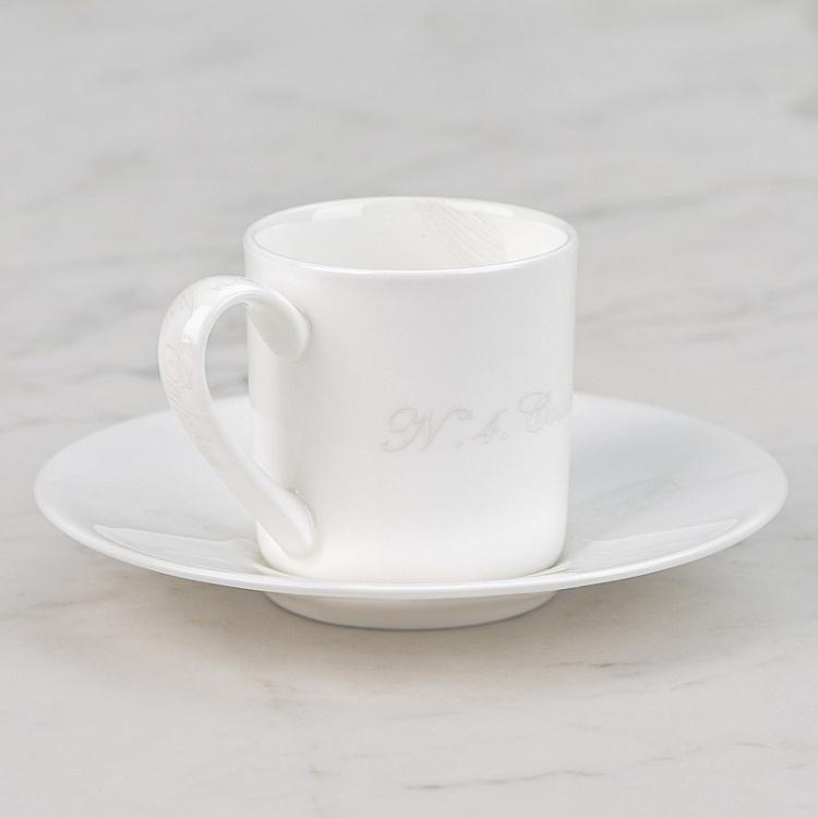 Кофейная пара Белое на Белом Bianco And Bianco Coffee Cup And Saucer