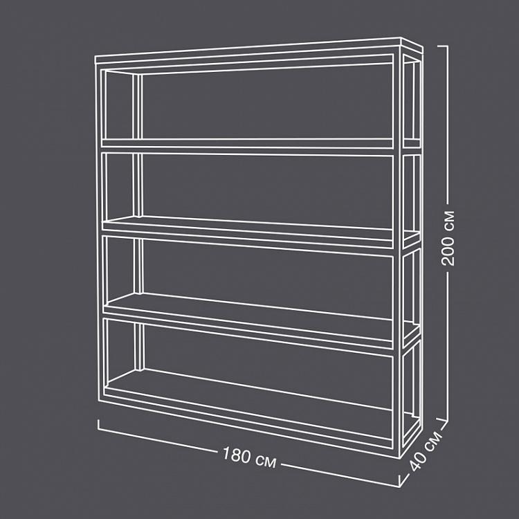 Широкий стеллаж Аксель МК3 Axel Mk3 Double Bookcase