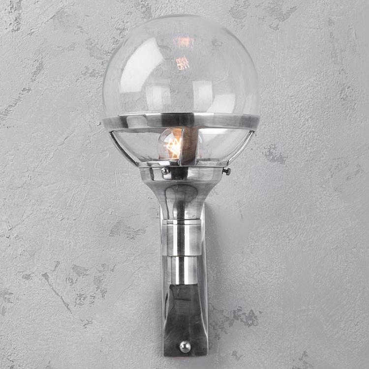 Бра Сфера, стекло и никелированная сталь Wall Lamp Sphere Glass And Nickel