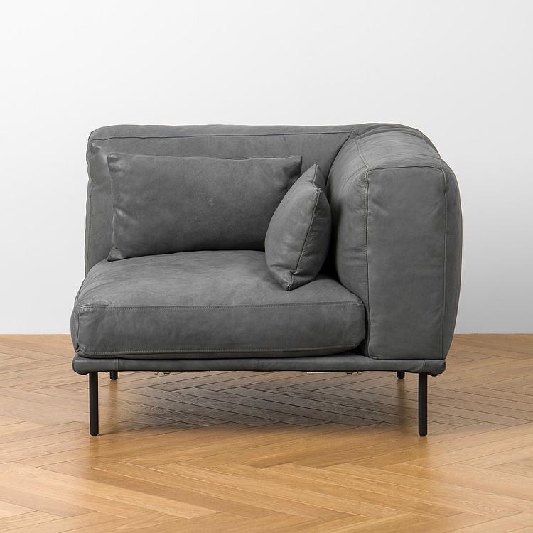 Угловой модульный кожаный диван Студио Studio Group Leather