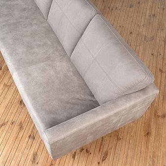 Трёхместный диван Patrick 3 Seater, Oak Sandwashed натуральная кожа Pale Grey - ракурс 6