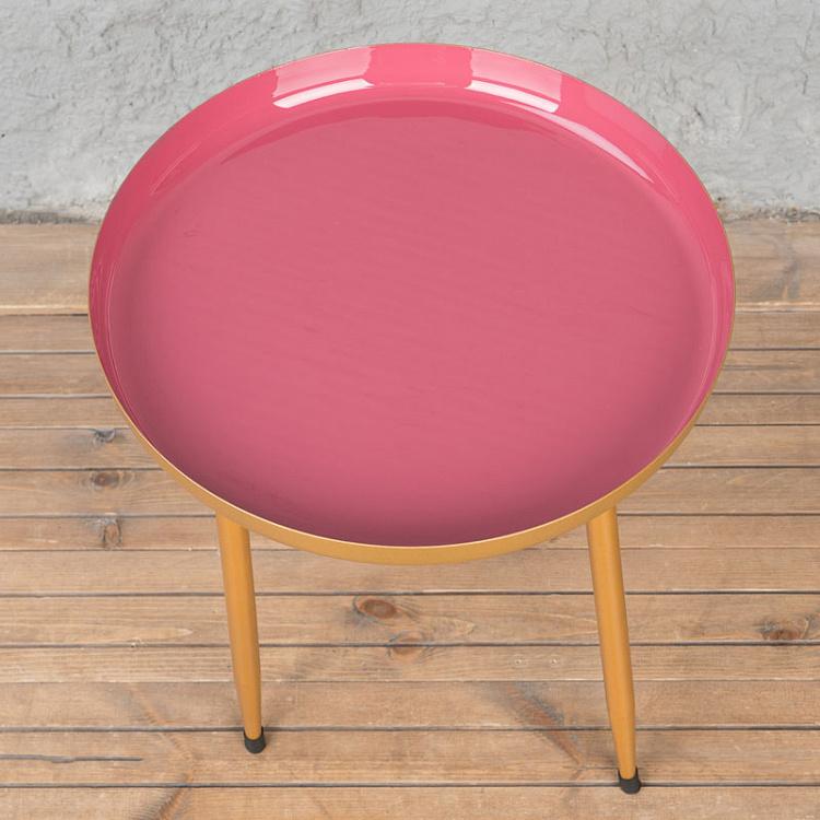 Розовый журнальный столик Шейдс, S Side Table Shades Gold/Rose Small