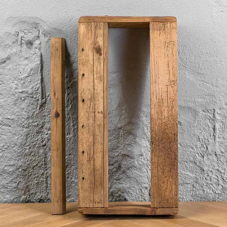 Шестиместная деревянная настенная вешалка Wooden Shelf 6 Hooks