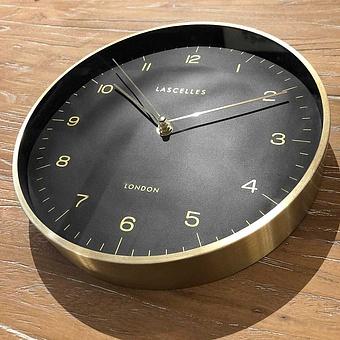 Gold Metal Cased Wall Clock With Black Dial discount1
