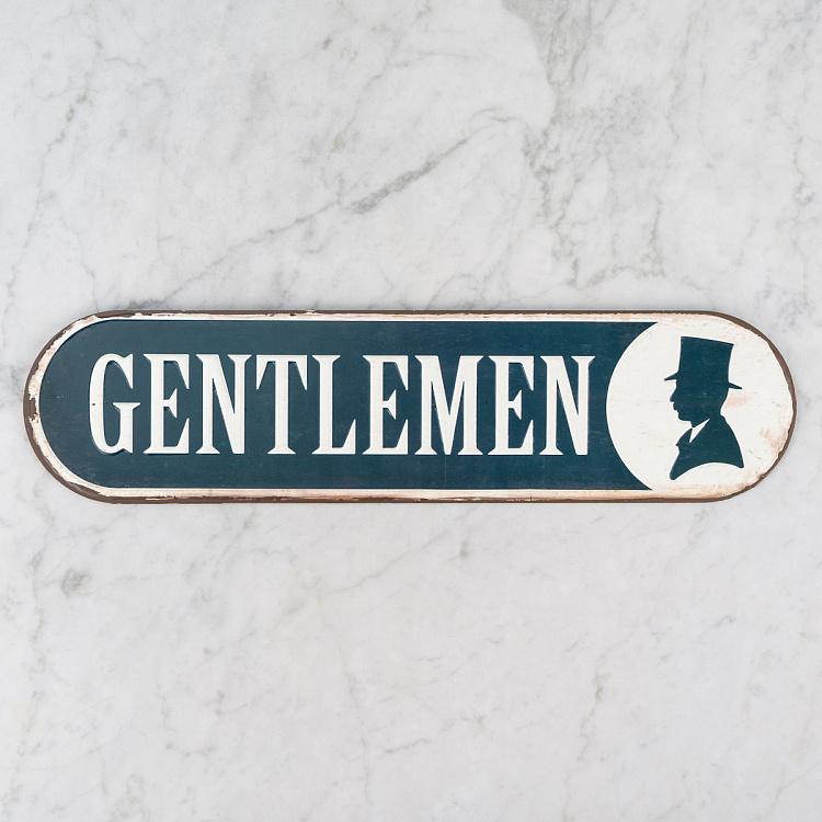 Металлическая табличка Джентльмены Sign 2D Gentlemen