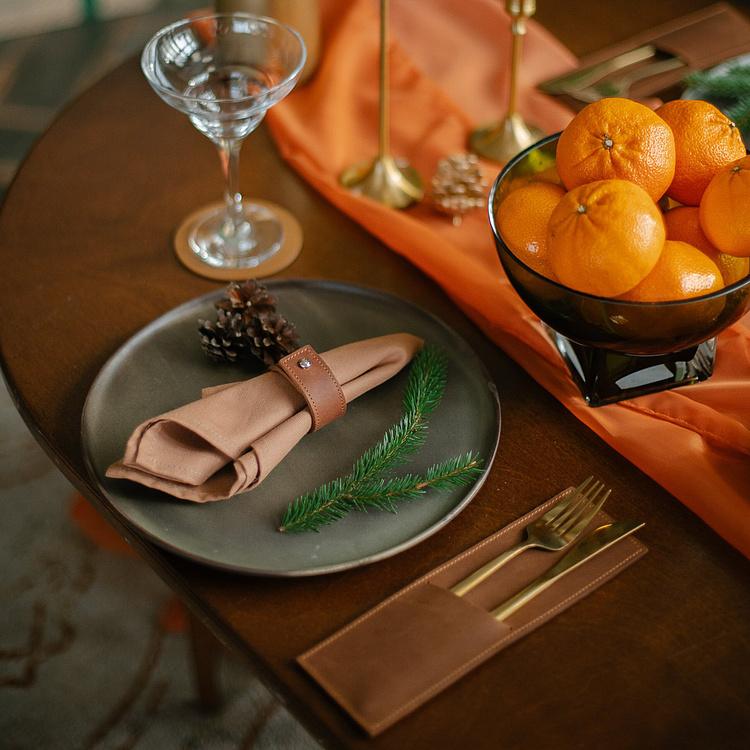 Набор из двух конвертов для столовых приборов Карамель Set Of 2 Cutlery Envelopes Caramel