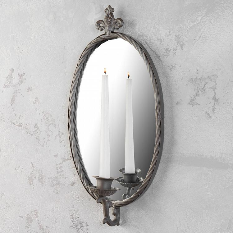 Wall Mirror With Candlestick