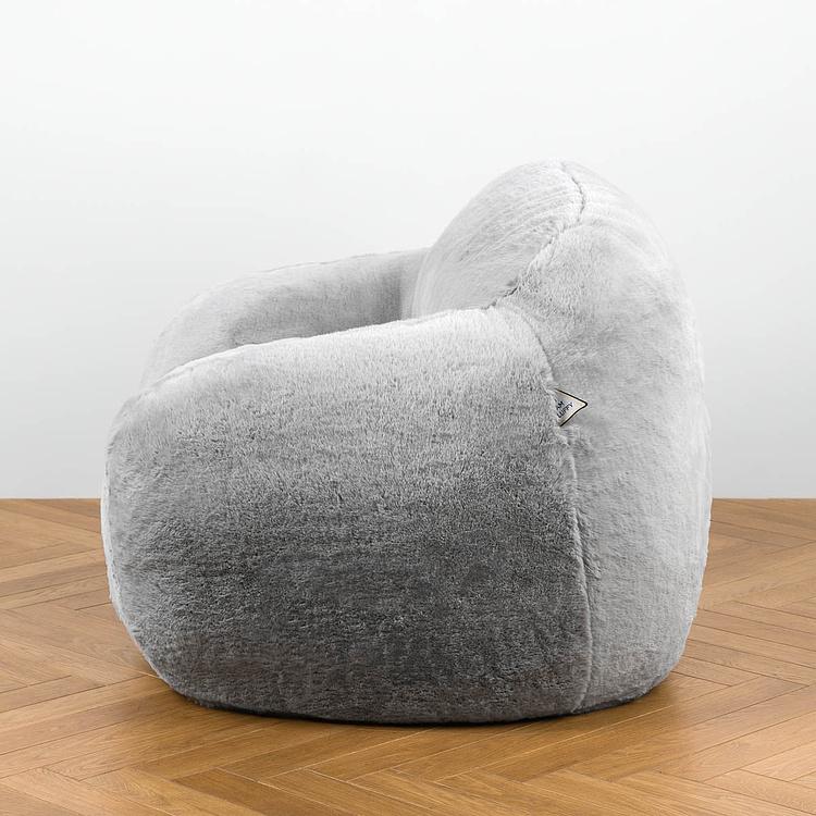 Кресло Snug Chair искусственный мех Big Bear Grey - ракурс 3