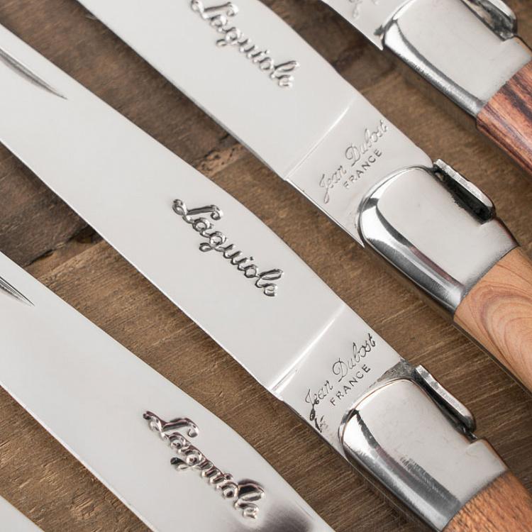 Набор из шести ножей для стейка 6 Steak Knives Wood Mix In Box