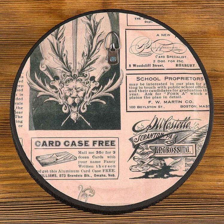 Картина в круглой раме Чёрная лошадь Black Horse Painting In Round Frame