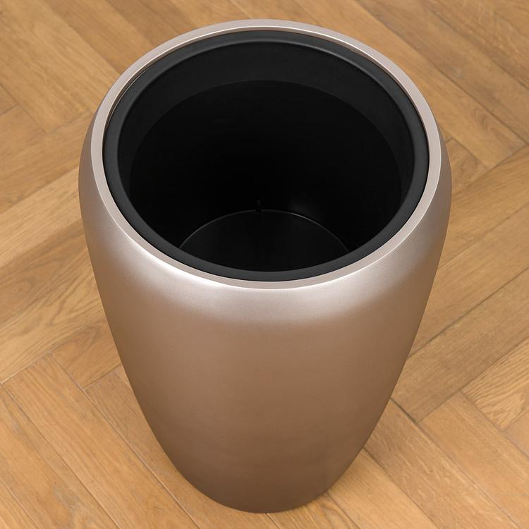 Кашпо Effectory Metal Tall Pot Dark Silver Large - ракурс 2