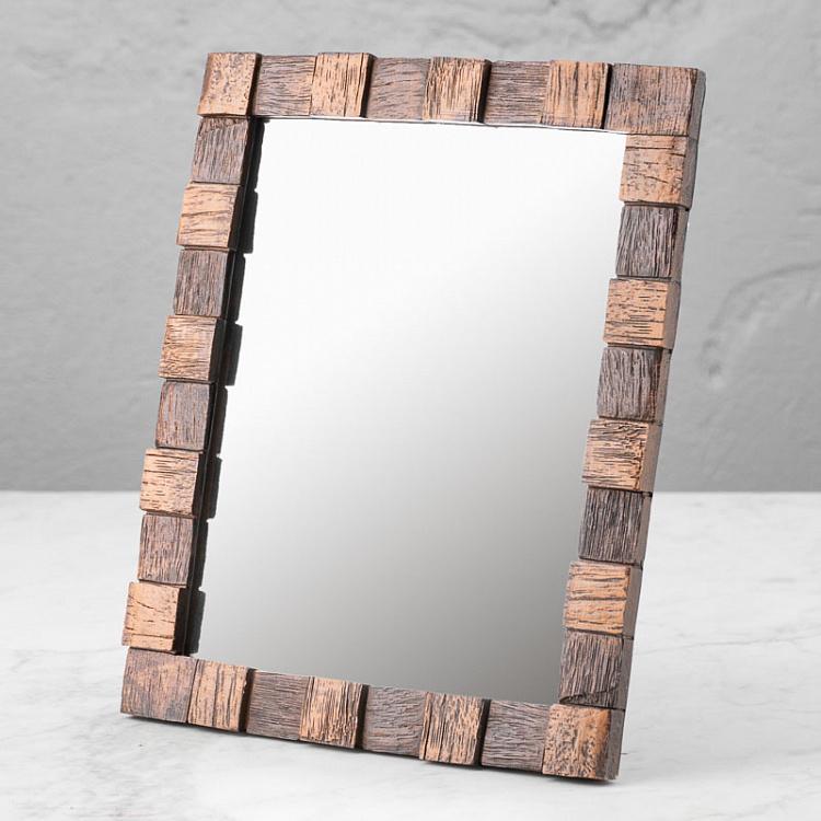 Wood Imitation Edge Mirror