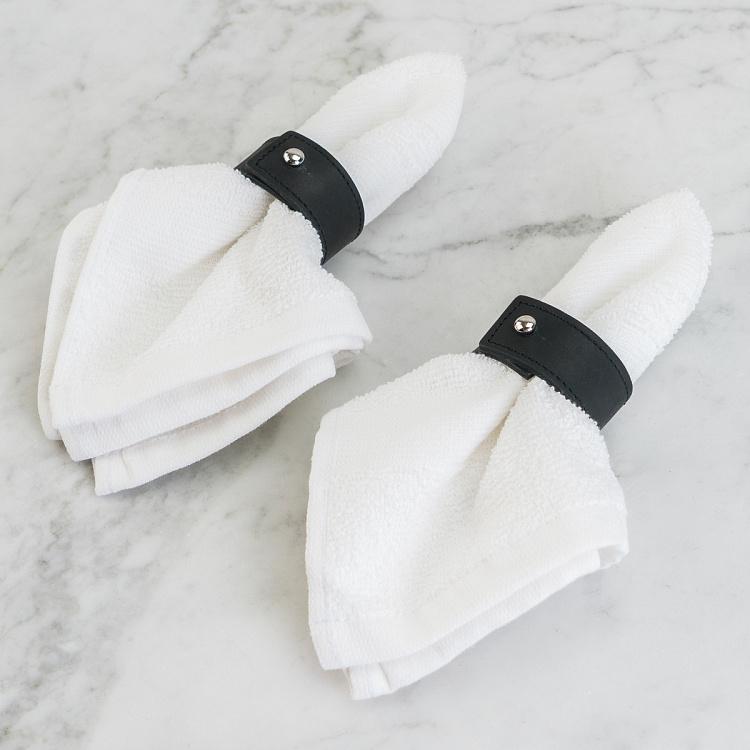 Набор из двух колец для салфеток Нуар Set Of 2 Napkin Rings Noire